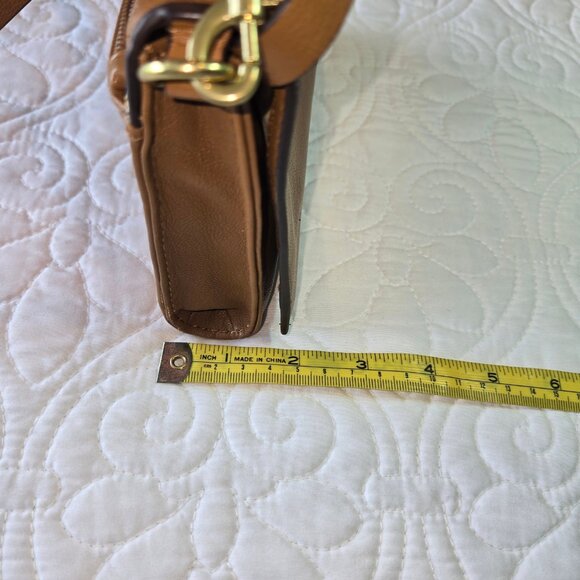 Lucky Brand Light Brown Leather Purse and/or Clutch with Decorative Tassel - Picture 14 of 16